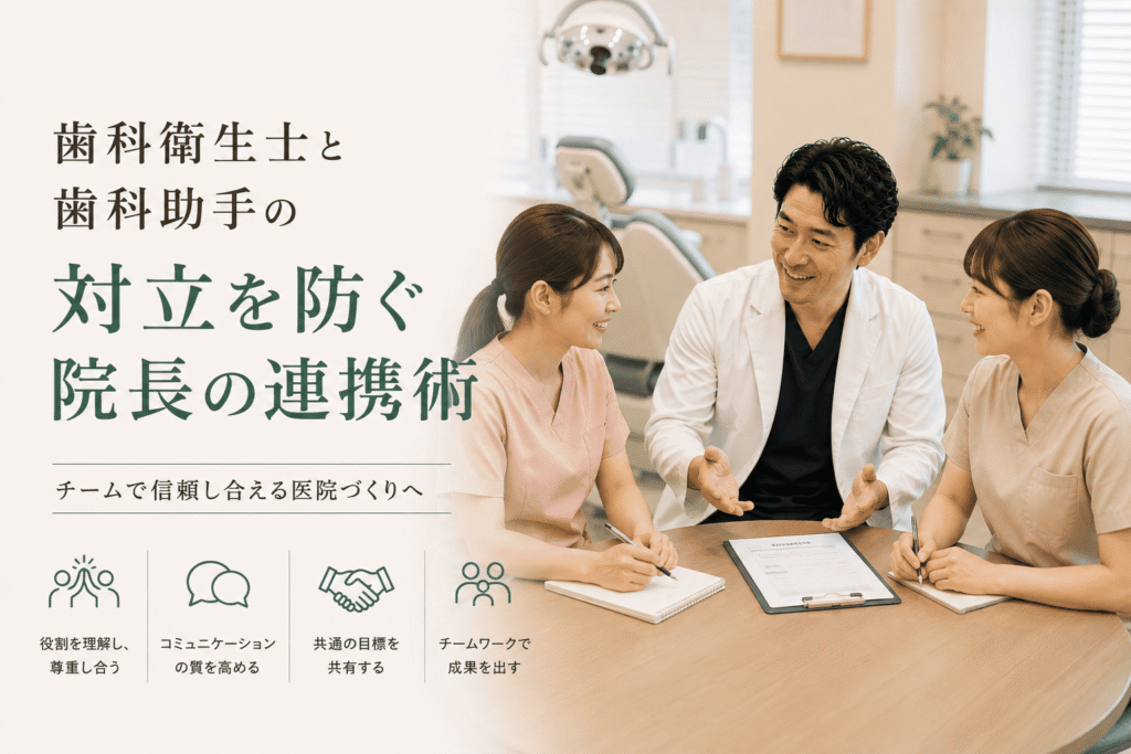 歯科衛生士と歯科助手の対立を防ぐ院長の連携術