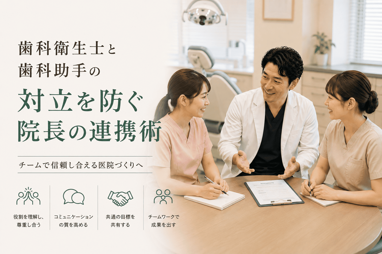 歯科衛生士と歯科助手の対立を防ぐ院長の連携術