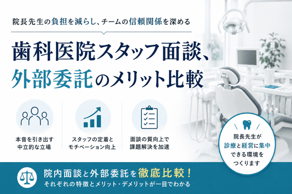 歯科医院スタッフ面談、外部委託のメリット比較