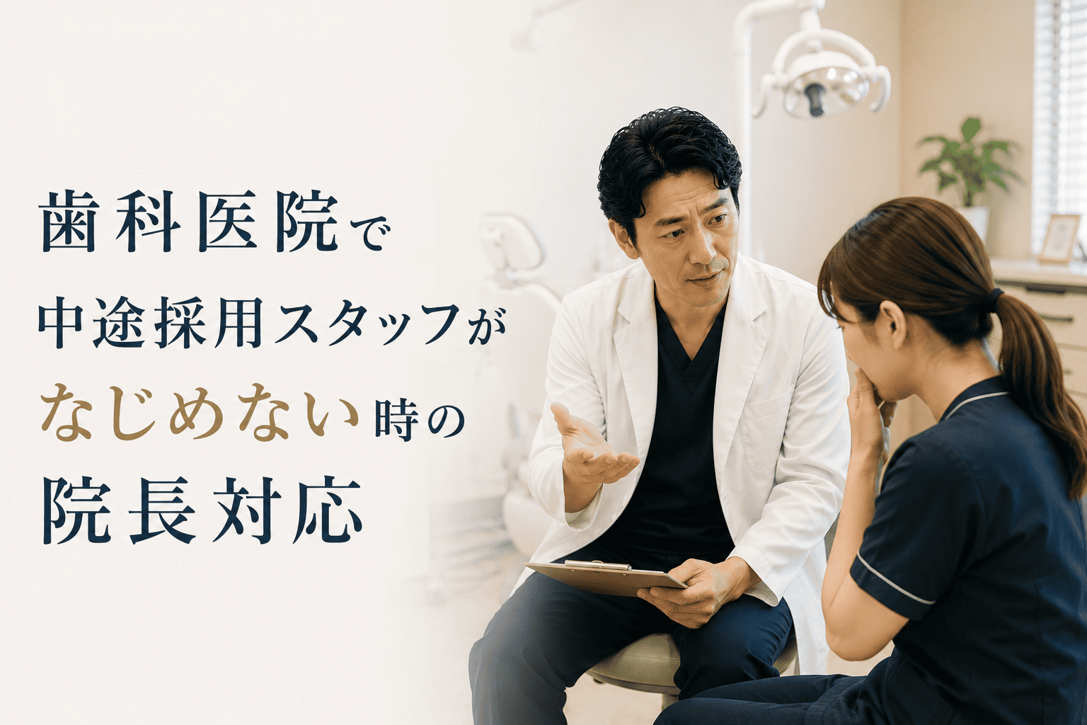 歯科医院で中途採用スタッフがなじめない時の院長対応