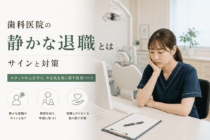 歯科医院の静かな退職とは｜サインと対策