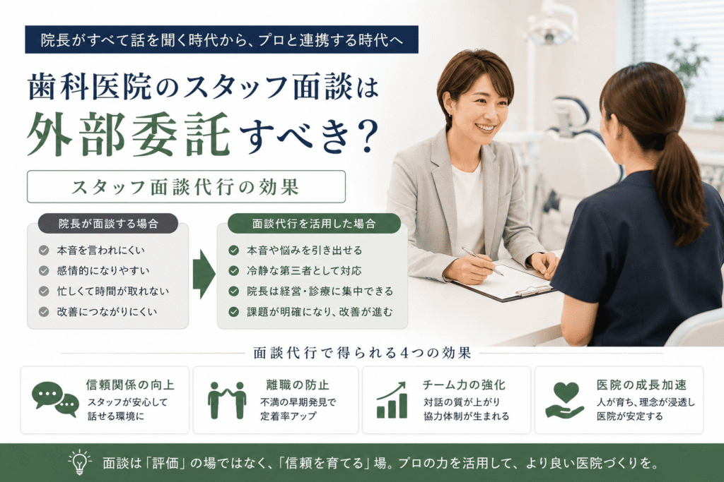歯科医院のスタッフ面談は外部委託すべき？代行の効果