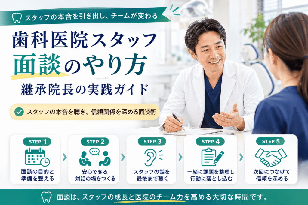 歯科医院スタッフ面談のやり方｜継承院長の実践ガイド