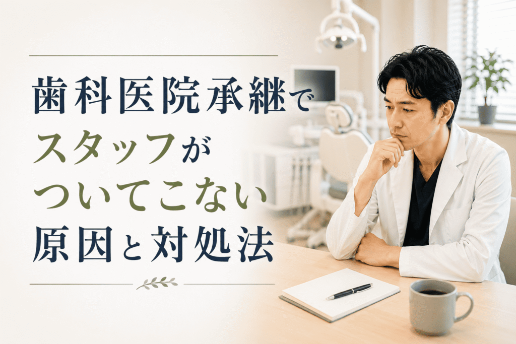 歯科医院承継でスタッフがついてこない原因と対処法
