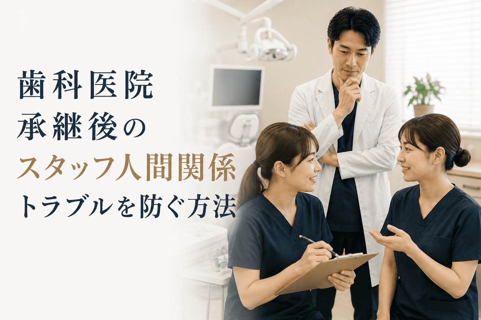 歯科医院承継後のスタッフ人間関係トラブルを防ぐ方法