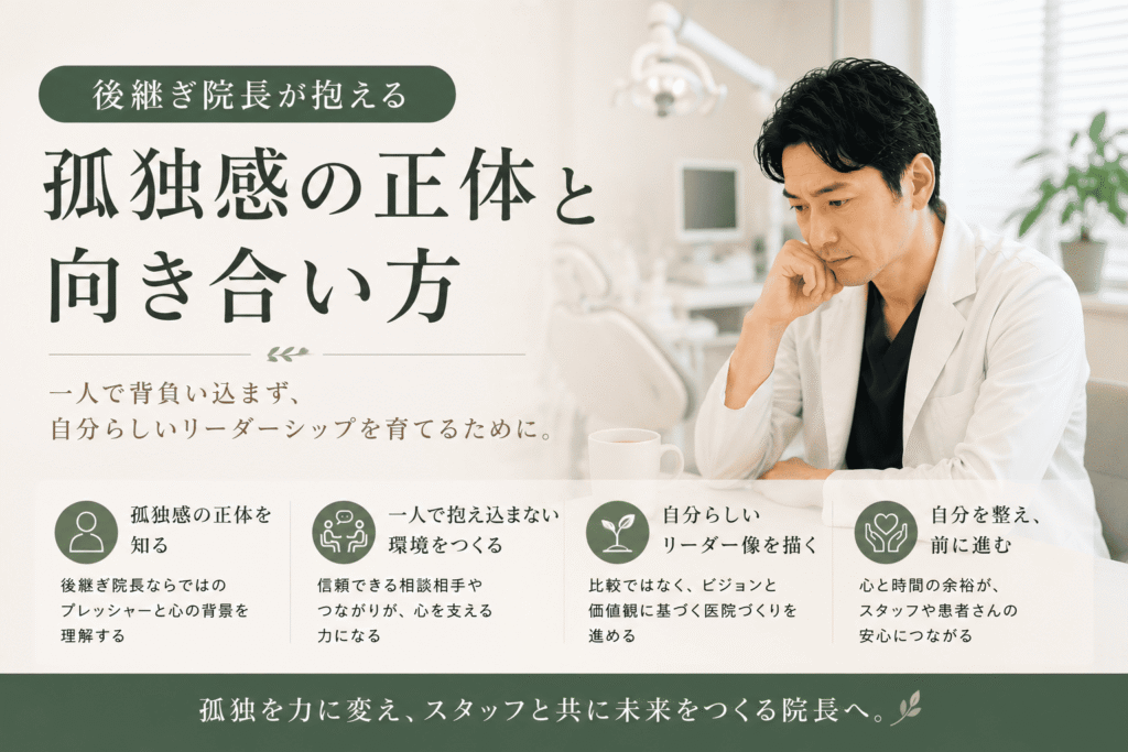 後継ぎ院長が抱える孤独感の正体と向き合い方