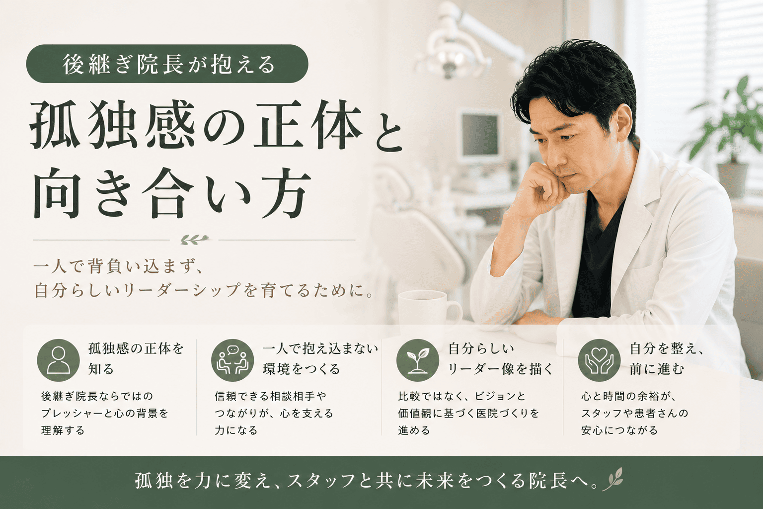 後継ぎ院長が抱える孤独感の正体と向き合い方