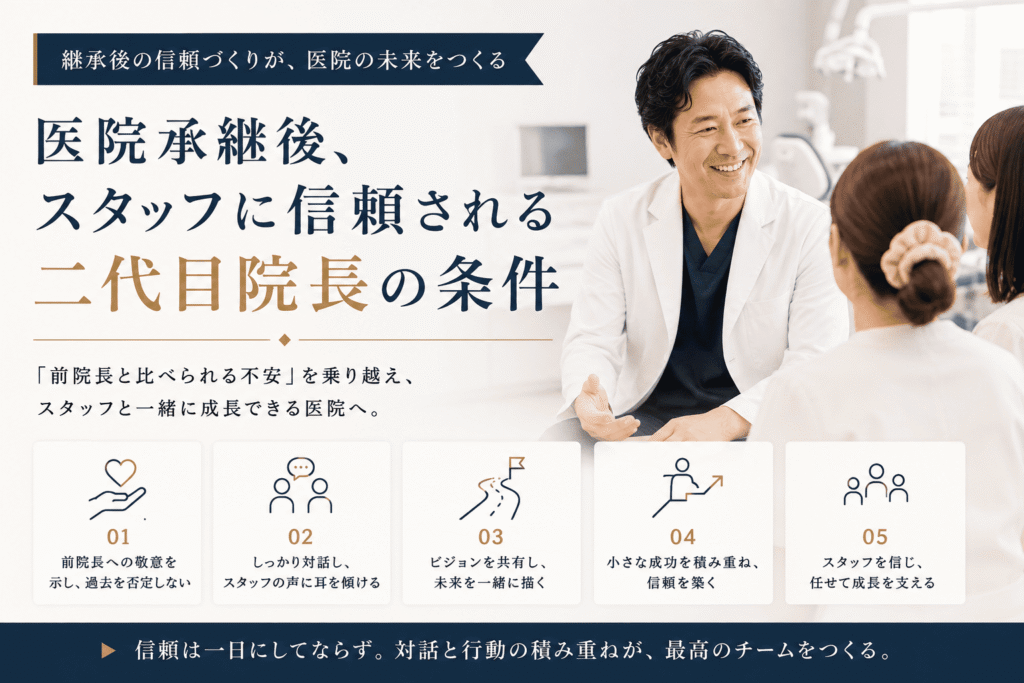 医院承継後、スタッフに信頼される二代目院長の条件