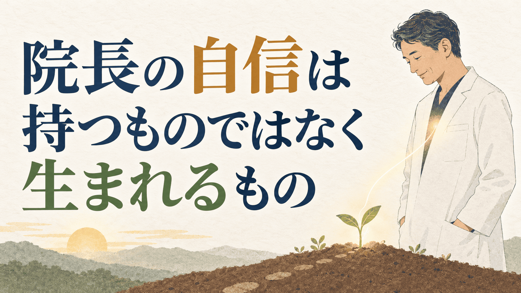 院長の自信は持つものではなく生まれるもの