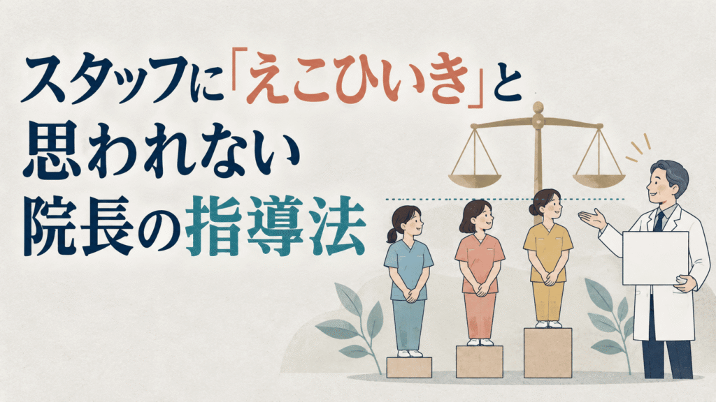 スタッフに「えこひいき」と思われない院長の指導法