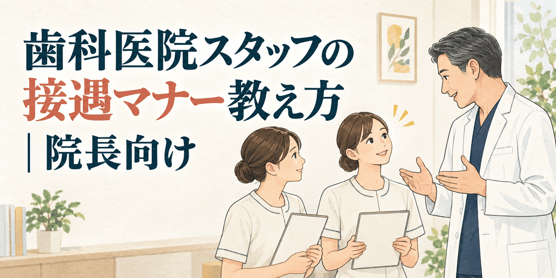 歯科医院スタッフの接遇マナー教え方｜院長向け