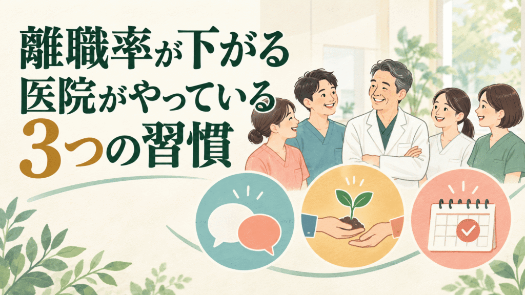 離職率が下がる医院がやっている3つの習慣