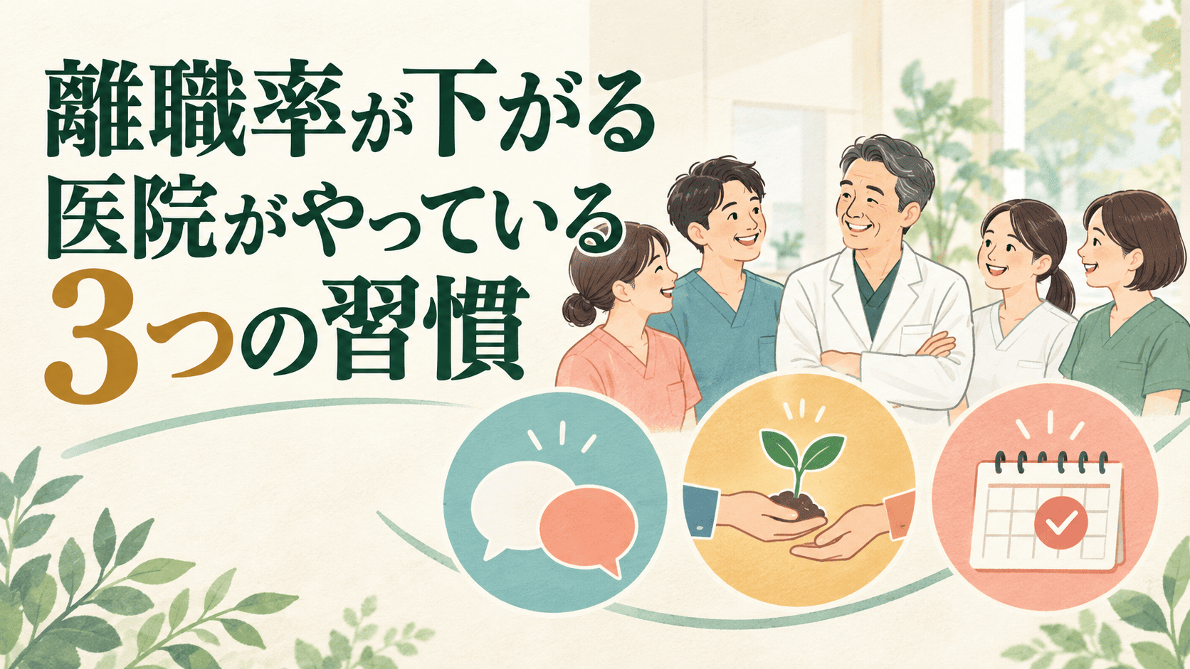 離職率が下がる医院がやっている3つの習慣